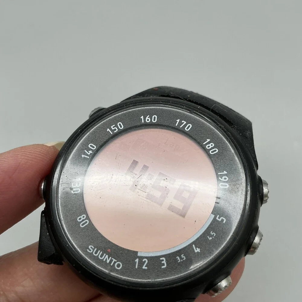 Suunto T3c Mens Watch 43mm Beige Digital Black Sport Running New Battery